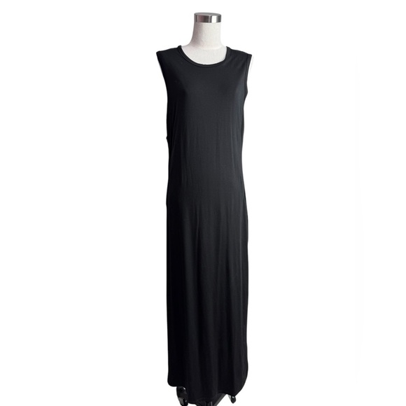 Quince Tencel Jersey Tank Maxi Dress XL Black - Picture 4 of 9